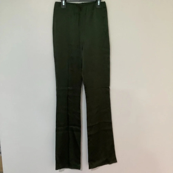 Zara Satin Effect Flare Boot Cut Pull On Pants Medium - Picture 1 of 9